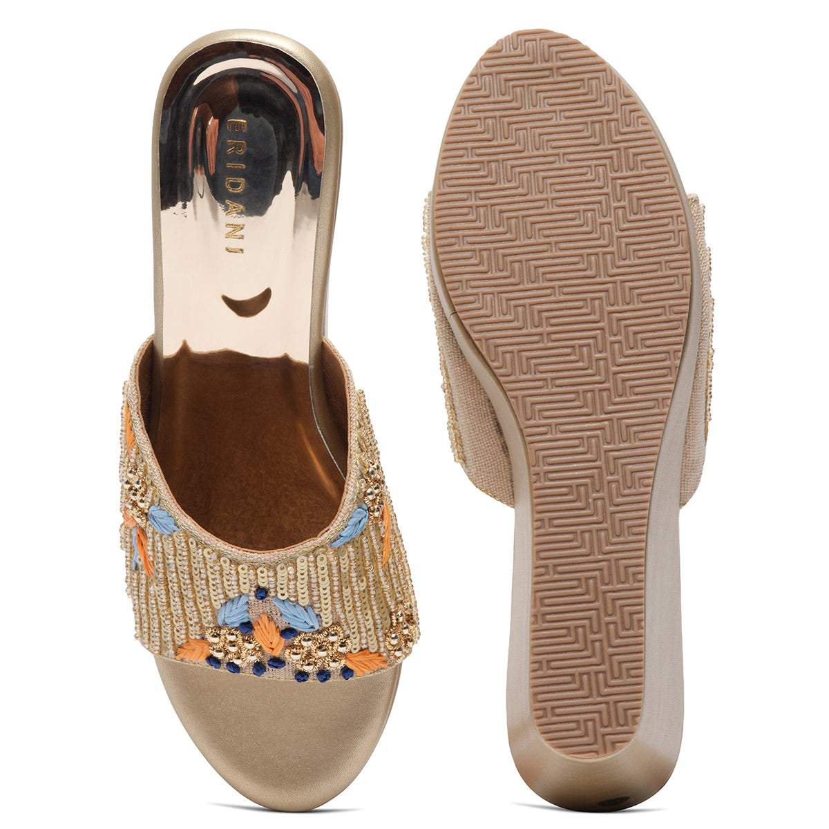 Eshaana Embroidered Strap Wedges