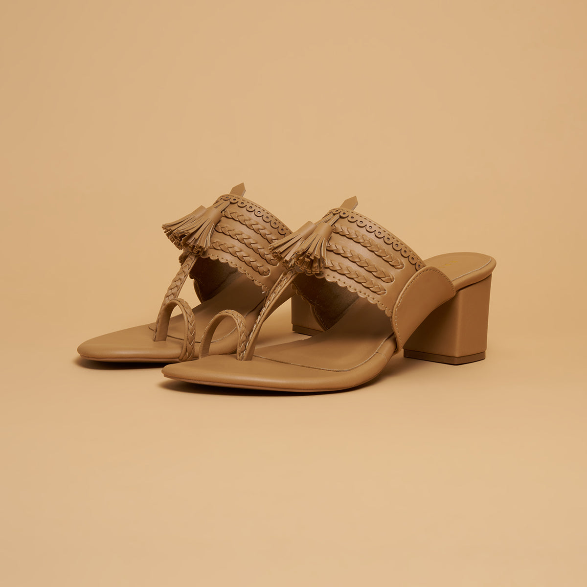 Eshika Kolhapuri Braided Heels