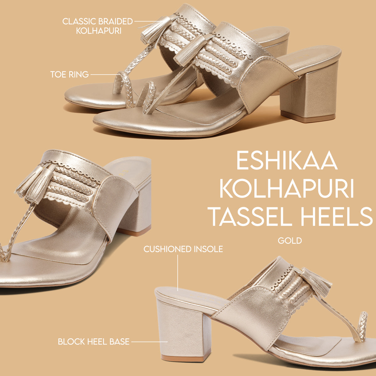 Eshikaa Kolhapuri Tassel Heels Lakhani Enterprises Eridani