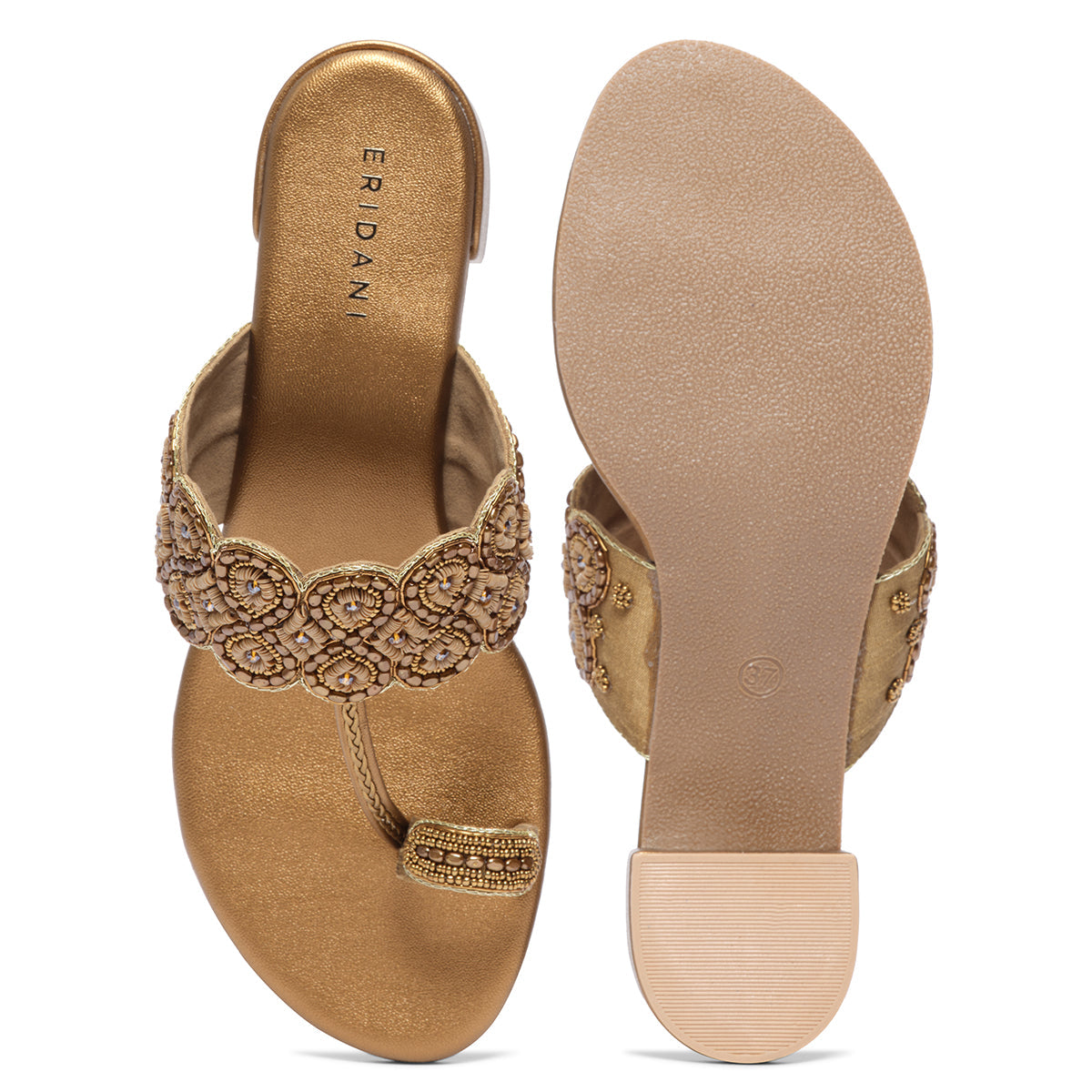 Esra Embroidered Kolhapuri Heels Mahek Footwear Eridani