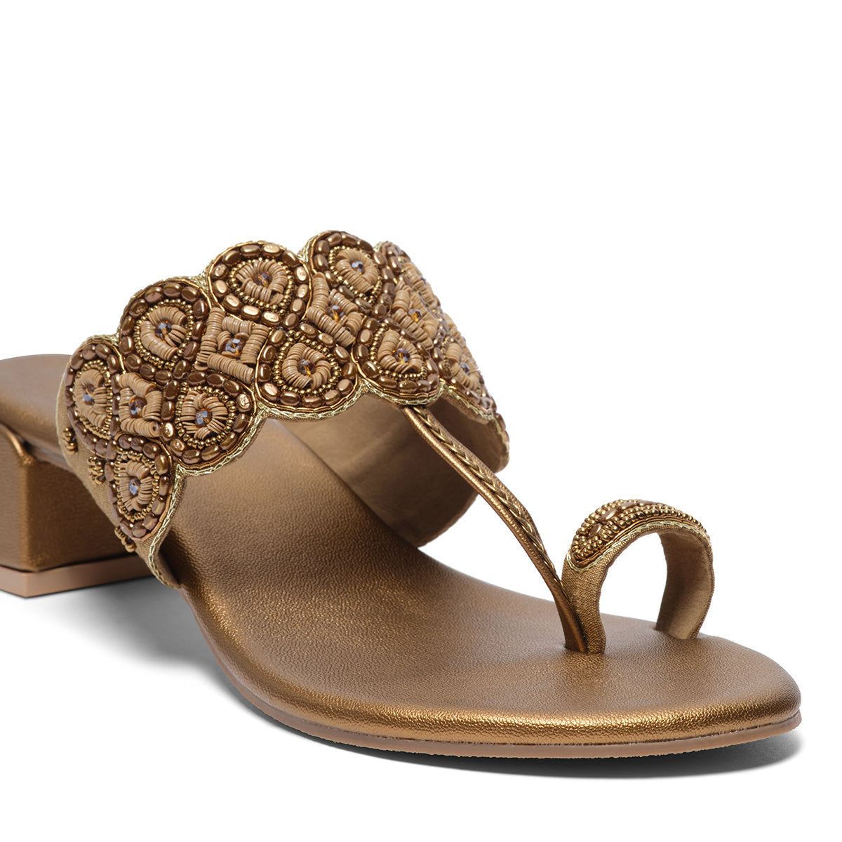 Esra Embroidered Kolhapuri Heels Mahek Footwear Eridani