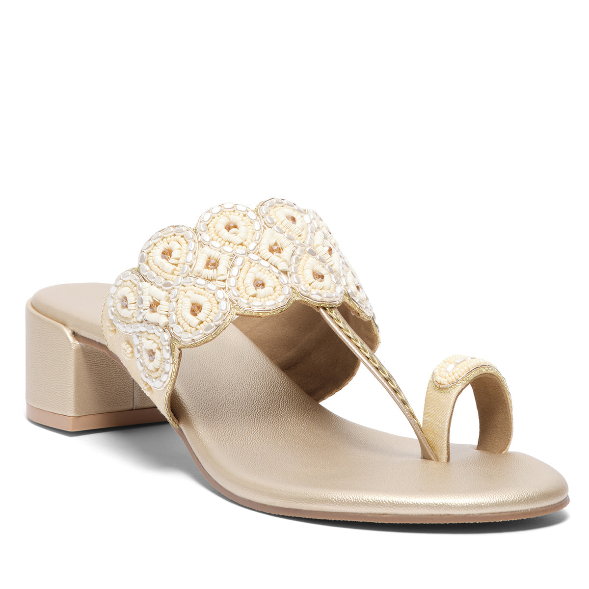 Esra Embroidered Kolhapuri Heels Mahek Footwear Eridani