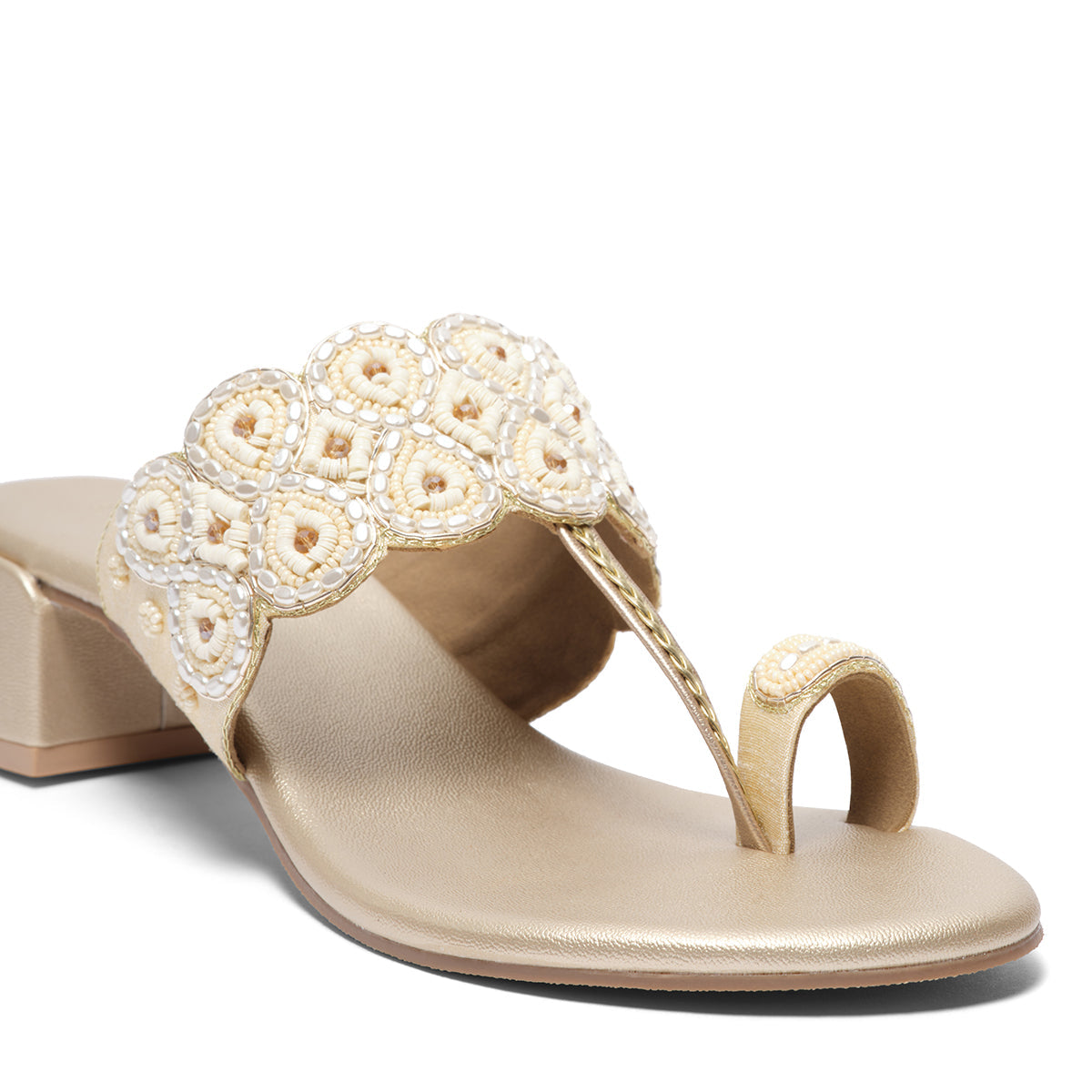 Esra Embroidered Kolhapuri Heels Mahek Footwear Eridani