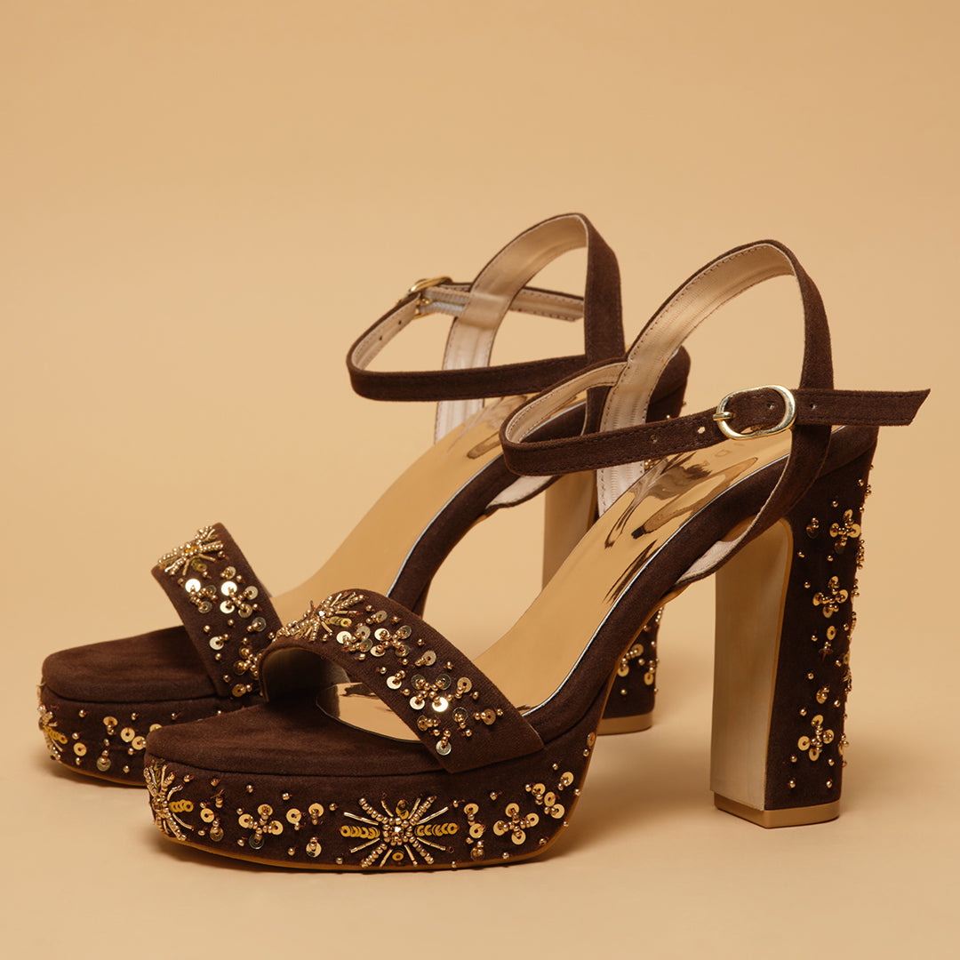 Ivanshi Embroidered Heels