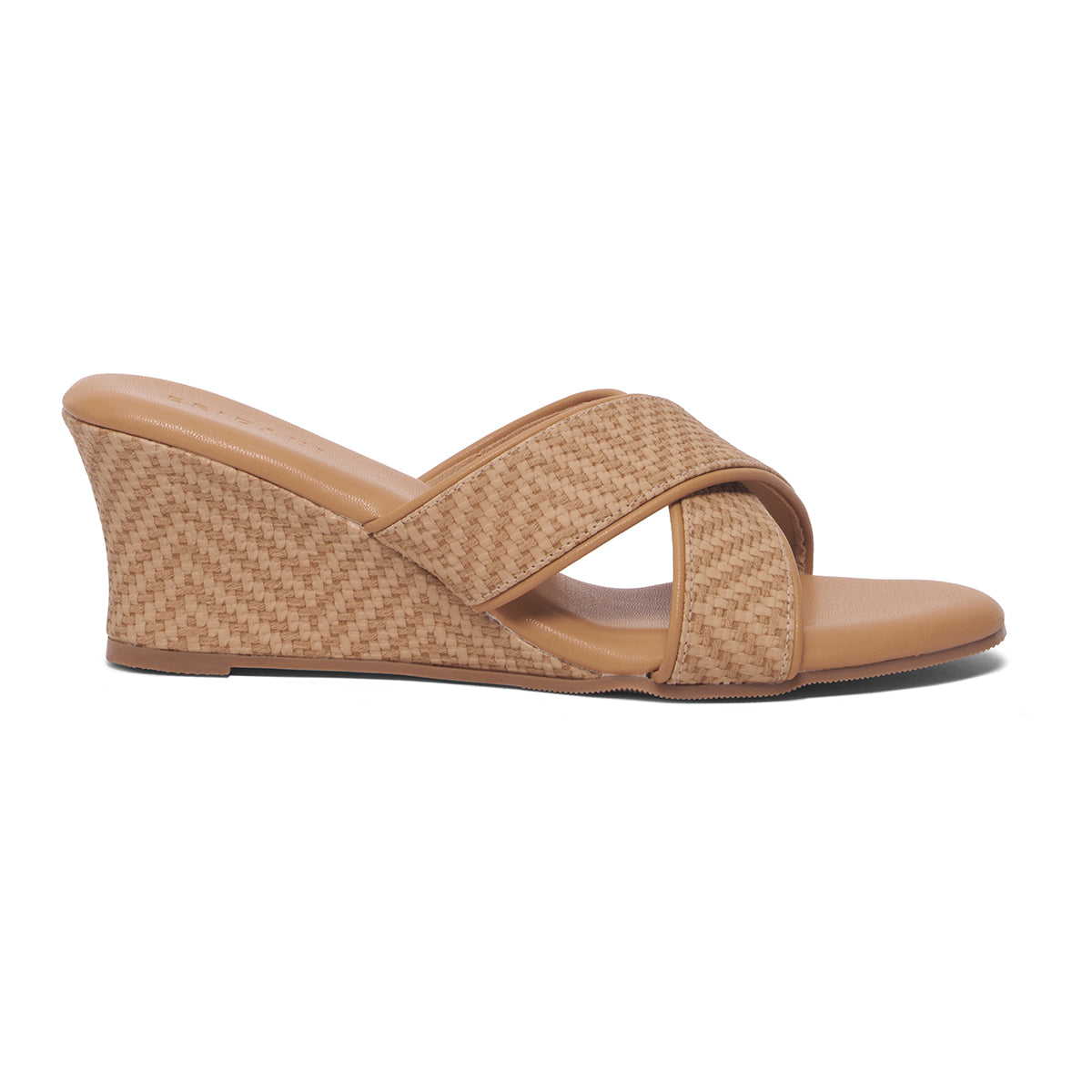 Joliee Cross-Straps Woven Wedges