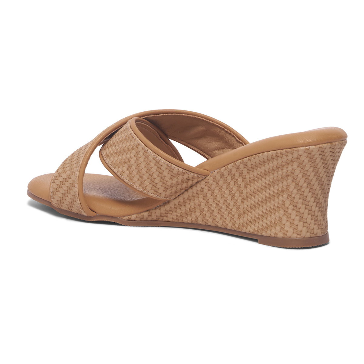 Joliee Cross-Straps Woven Wedges