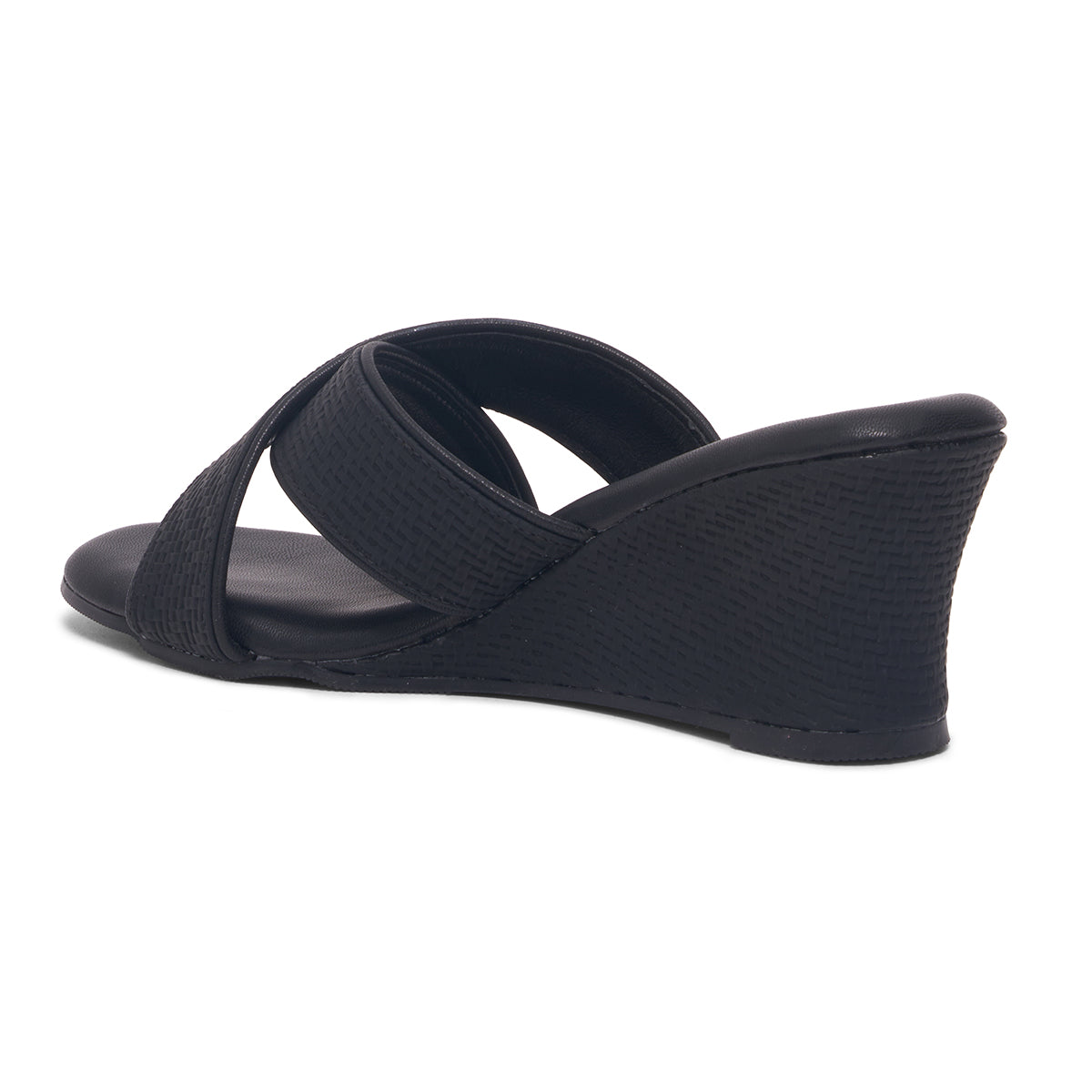 Joliee Cross-Straps Woven Wedges