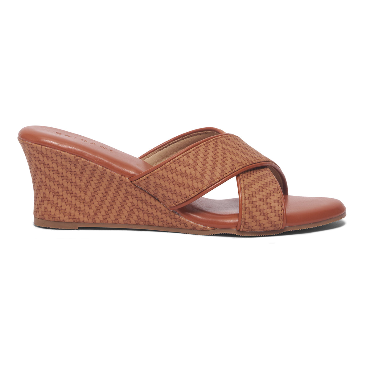 Joliee Cross-Straps Woven Wedges