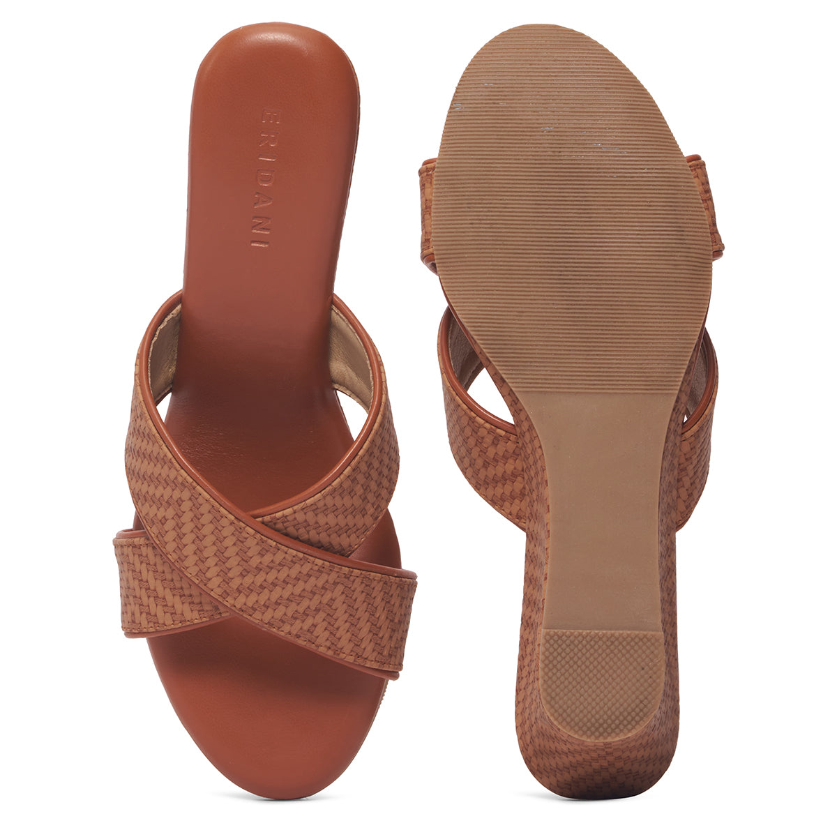 Joliee Cross-Straps Woven Wedges