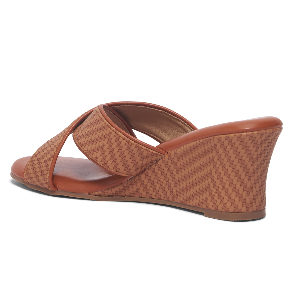 Joliee Cross-Straps Woven Wedges