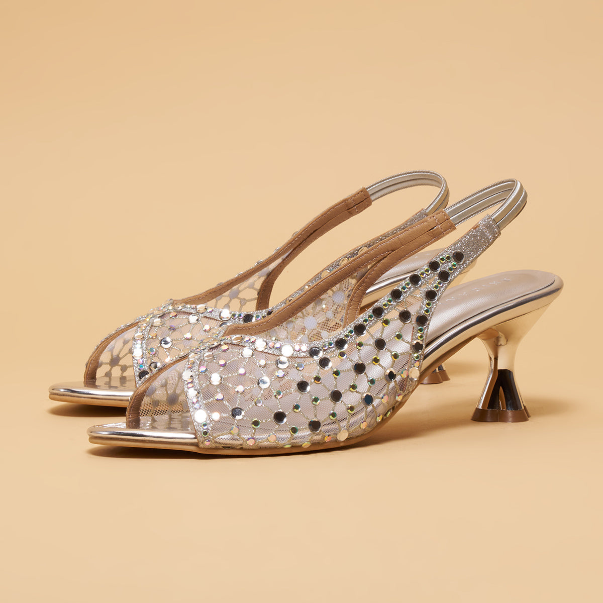 Kiara Embellished Slingback Heels