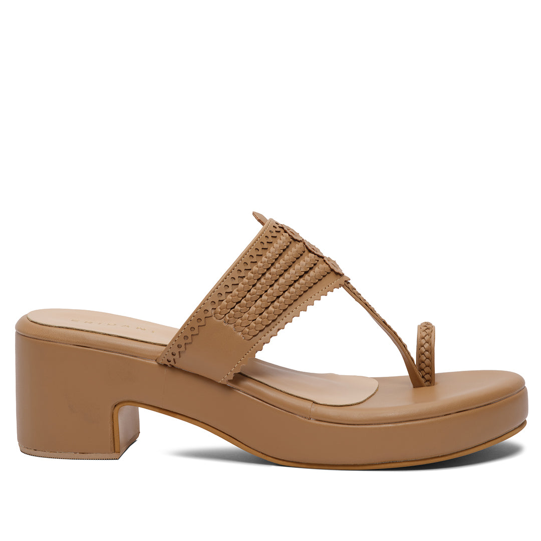 Leher Kolhapuri Wedges