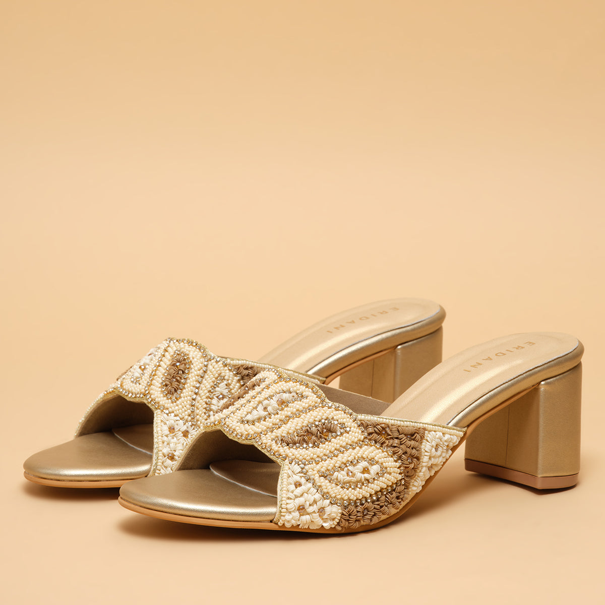 Leyara Embroidered Heels Mahek Footwear Eridani
