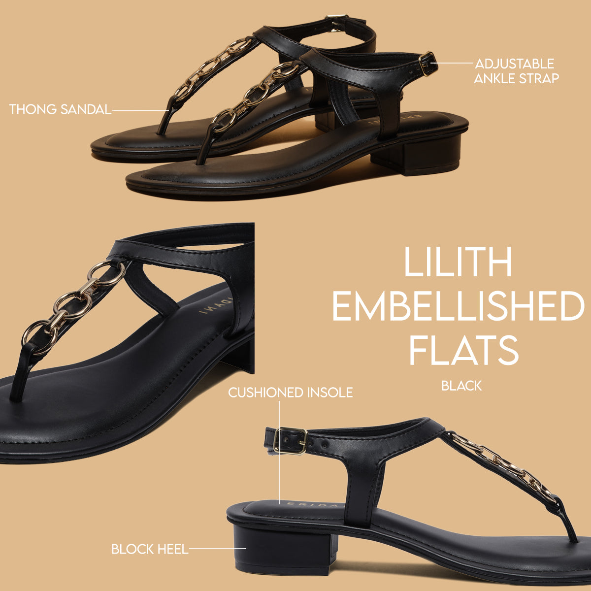 Lilith Embellished Flats Ahmad Arts Eridani