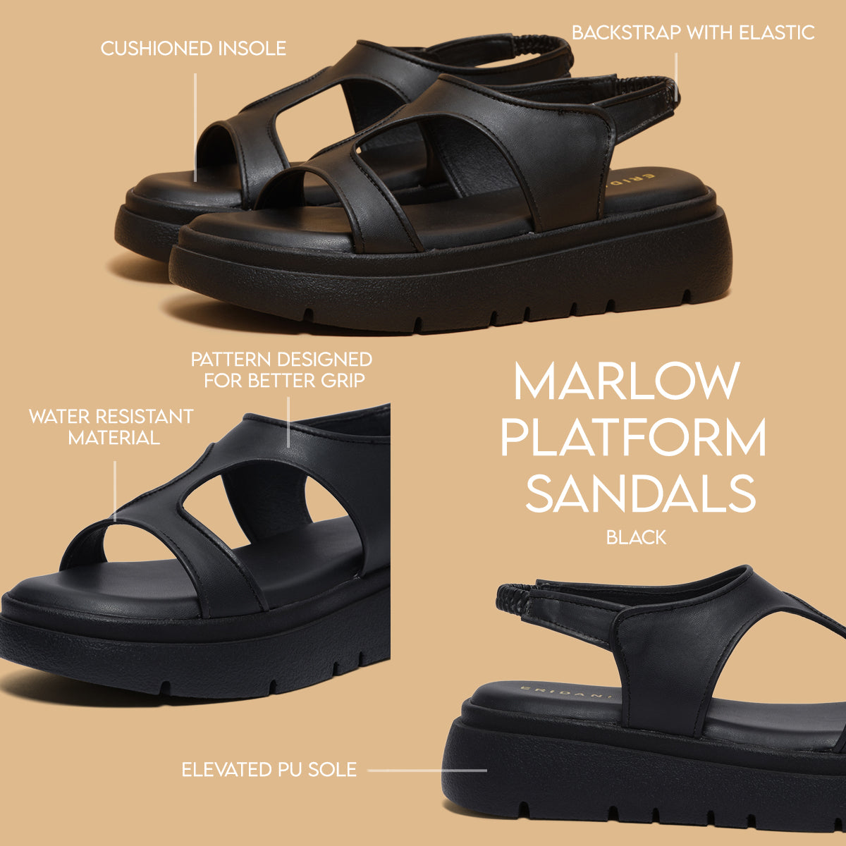 Marlow Platform Sandals Sterling shoes Eridani