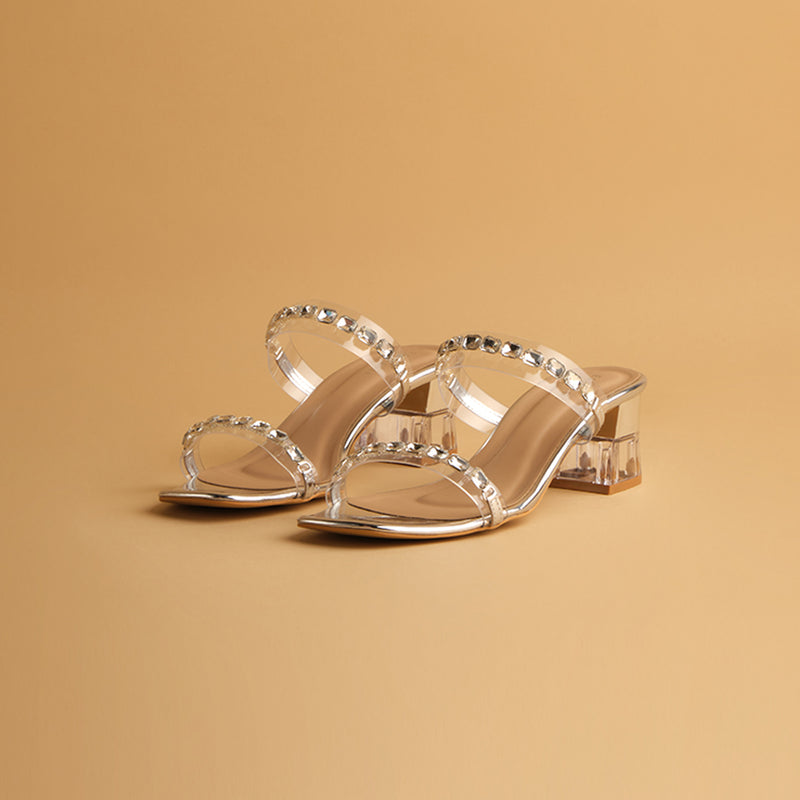 Natalia Metallic Embellished Heels