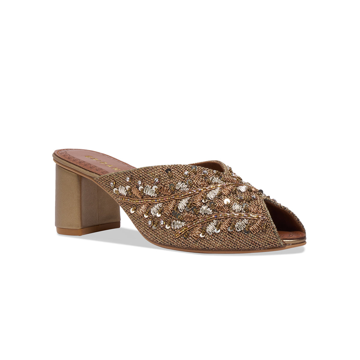 Nur Embellished Ethnic Block Mules