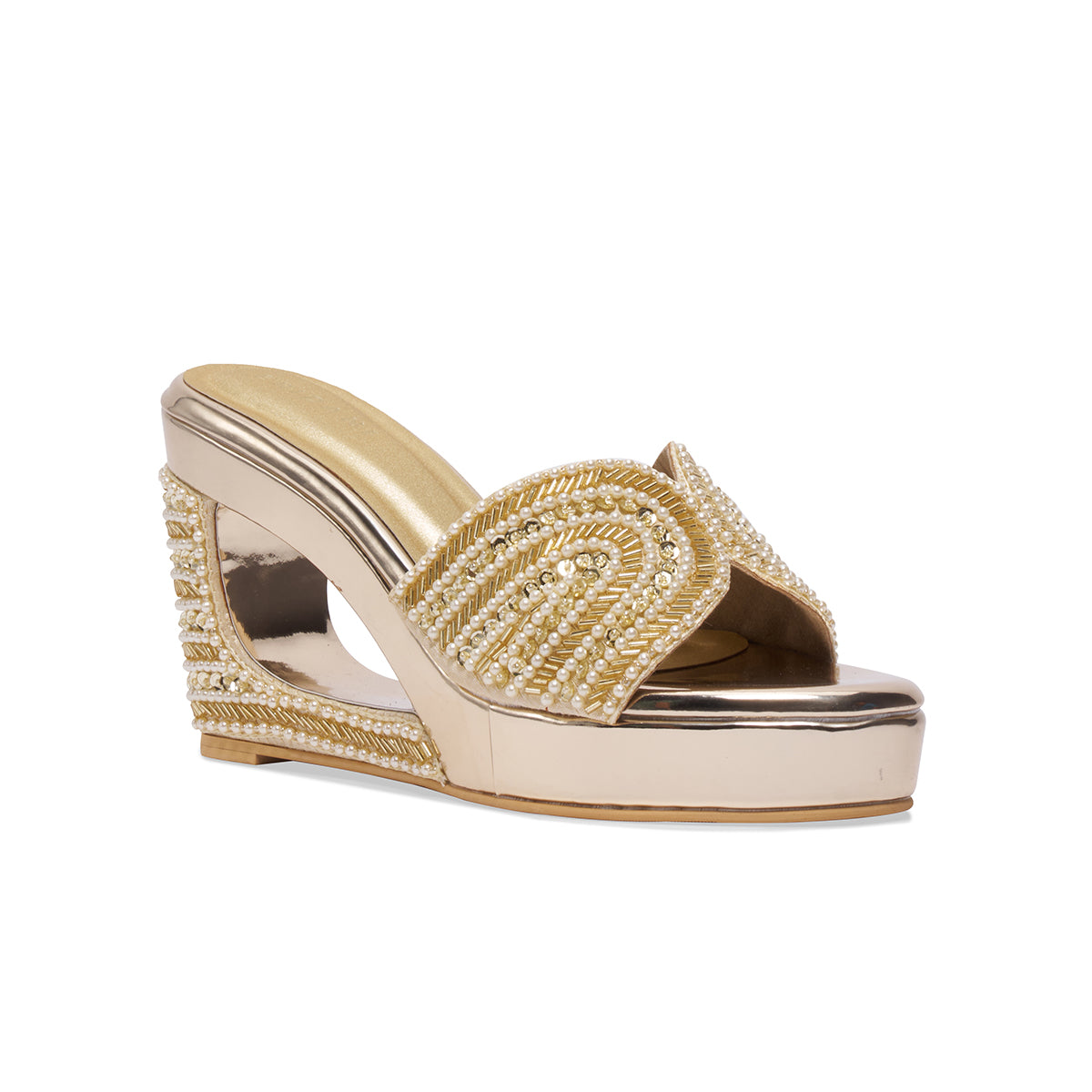 Qaya Embroidered Wedges