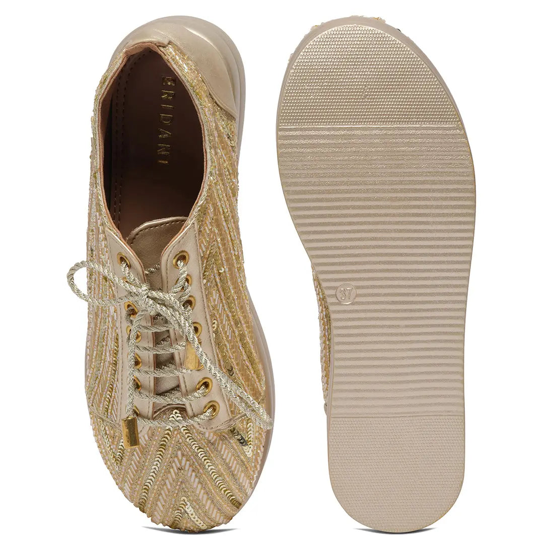Rahee Embroidered Sneakers Diamond Footwear