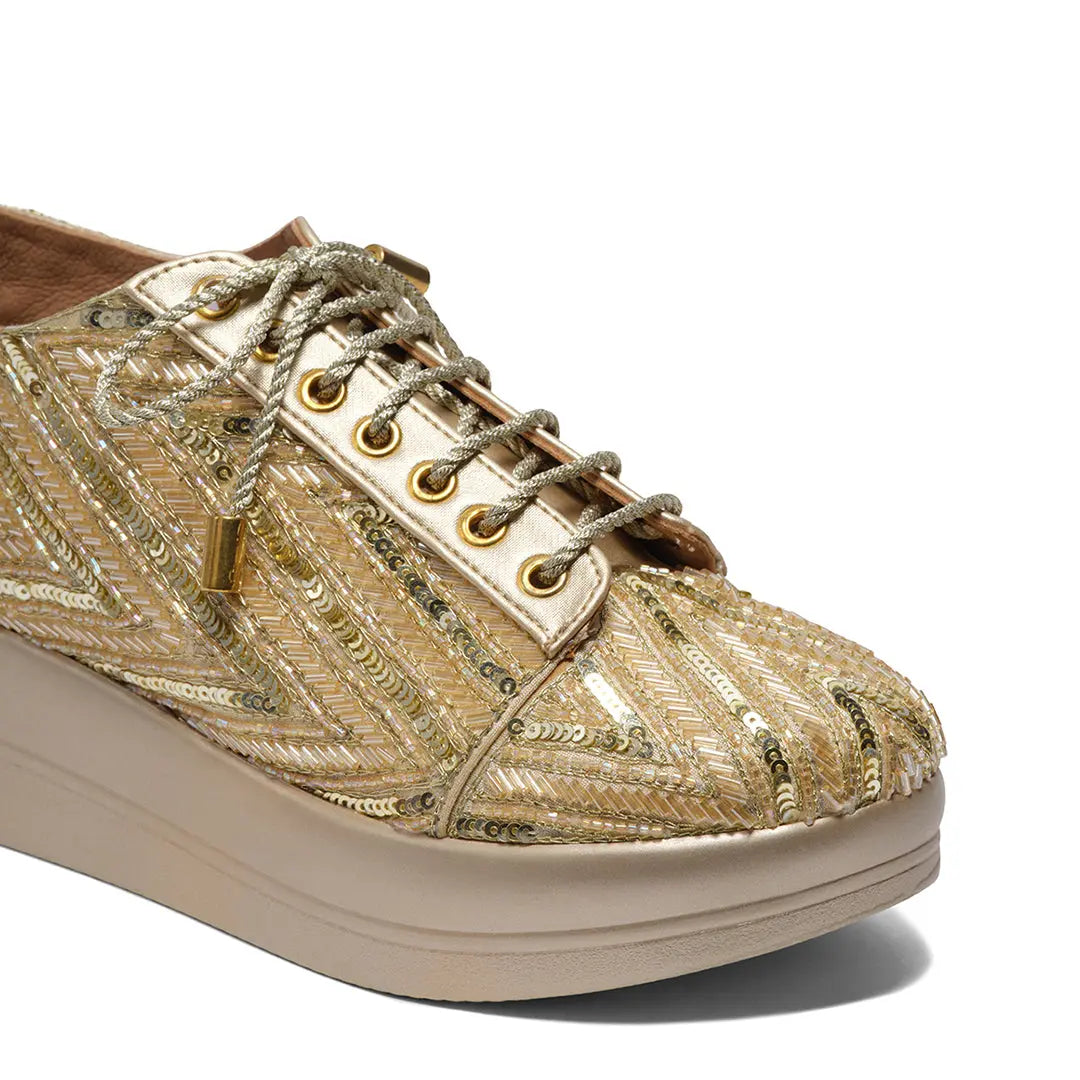 Rahee Embroidered Sneakers Diamond Footwear