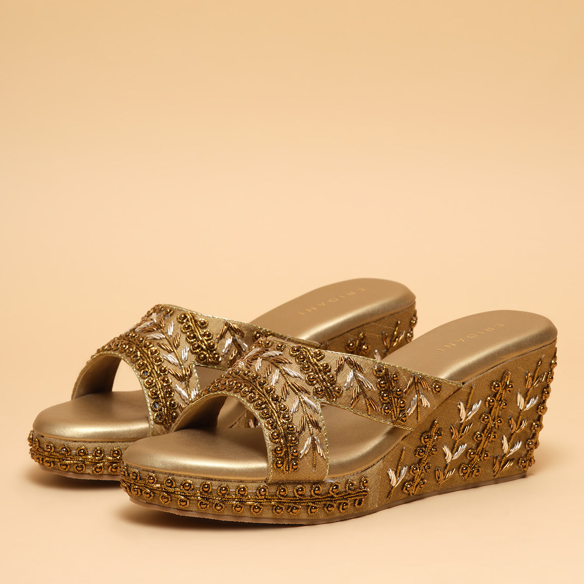 Reya Embroidered Wedges Mahek Footwear Eridani