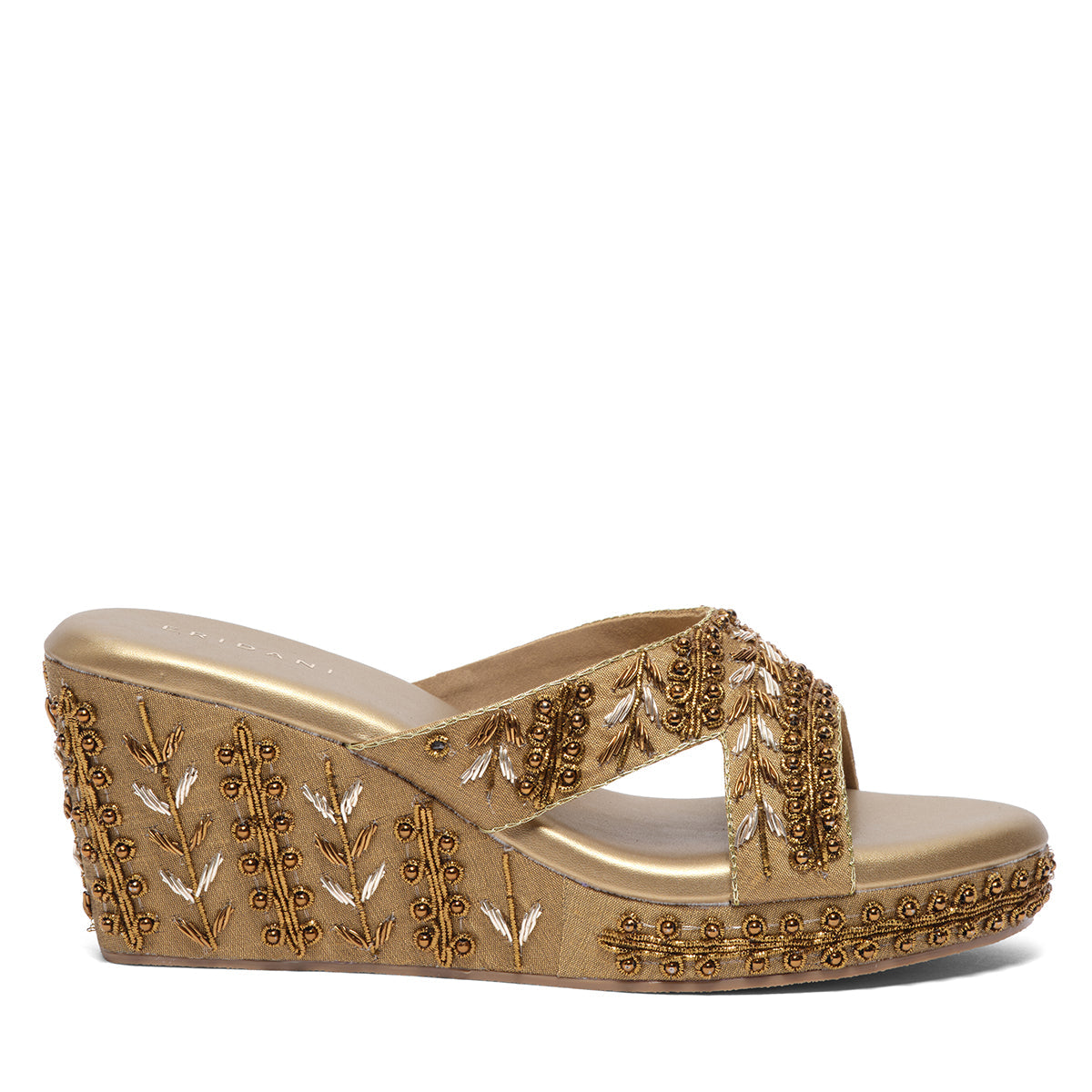 Reya Embroidered Wedges Mahek Footwear Eridani