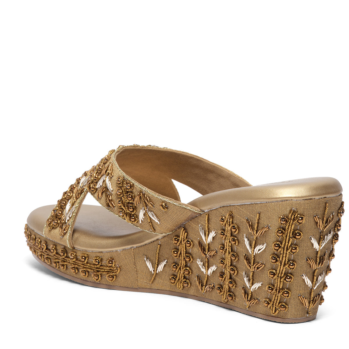 Reya Embroidered Wedges Mahek Footwear Eridani