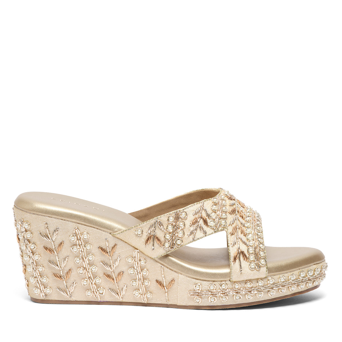 Reya Embroidered Wedges Mahek Footwear Eridani
