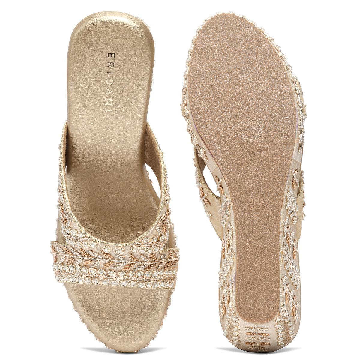 Reya Embroidered Wedges Mahek Footwear Eridani