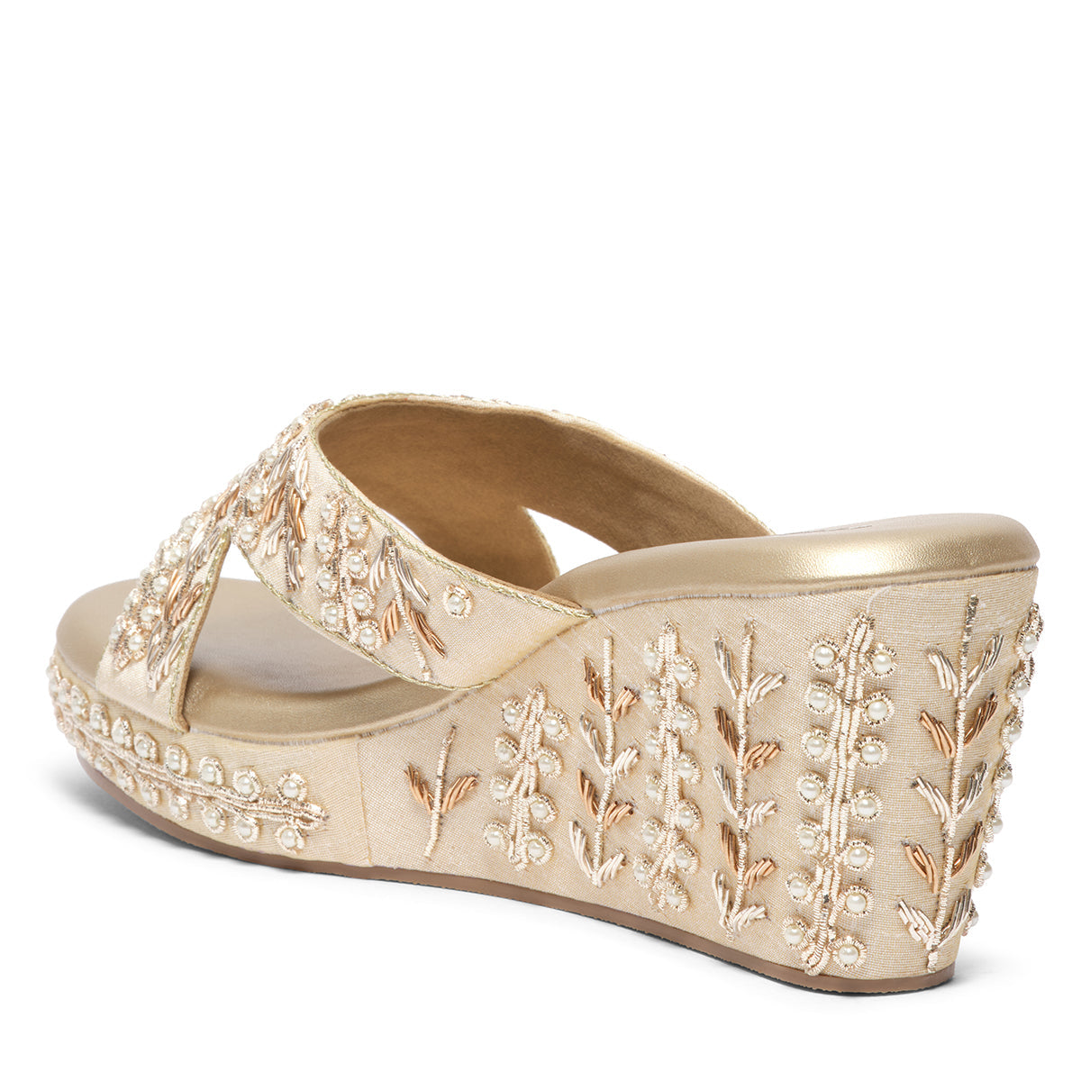 Reya Embroidered Wedges Mahek Footwear Eridani