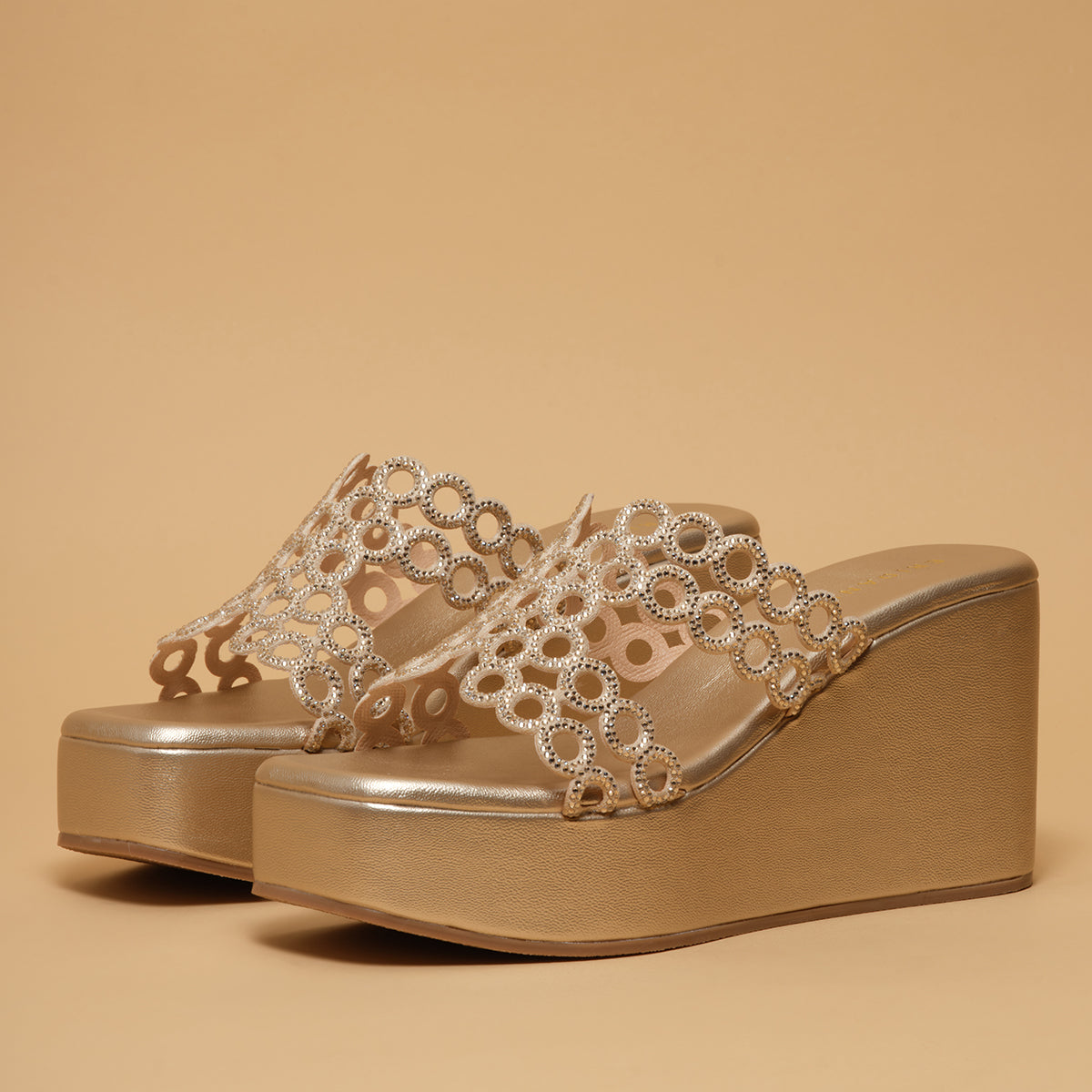 Roohani Rhinestone Wedges