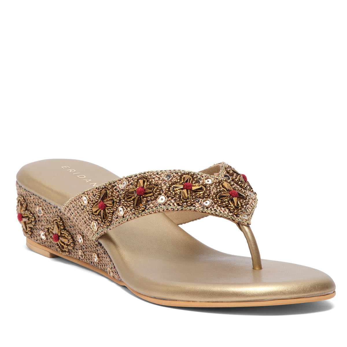 Roohee Embroidered Wedges Mahek Footwear Eridani