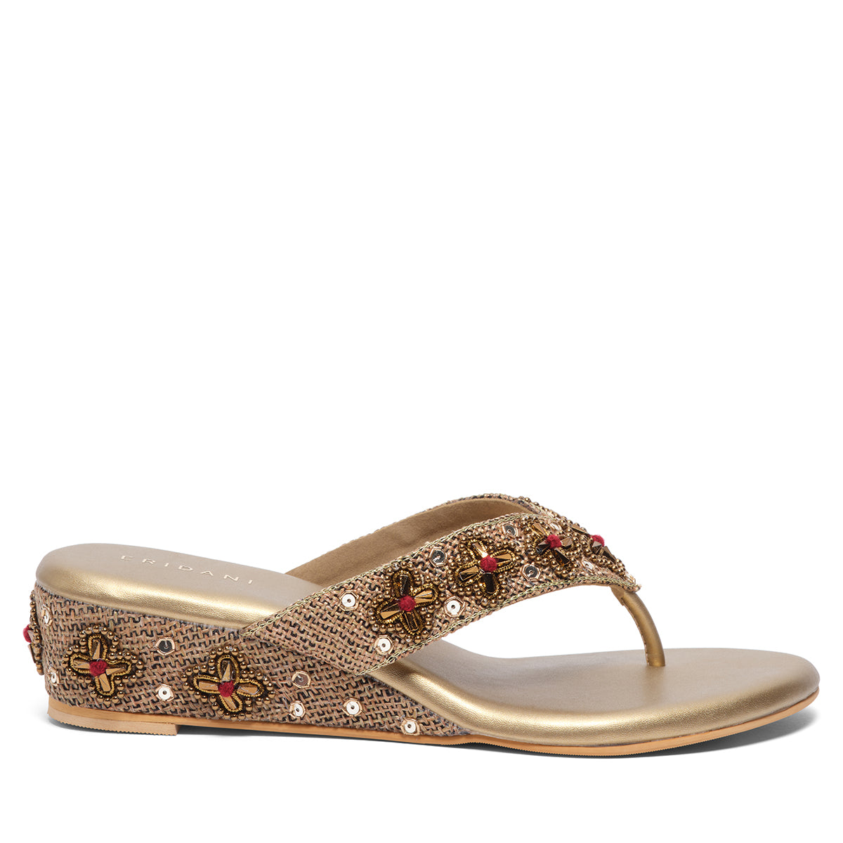 Roohee Embroidered Wedges Mahek Footwear Eridani