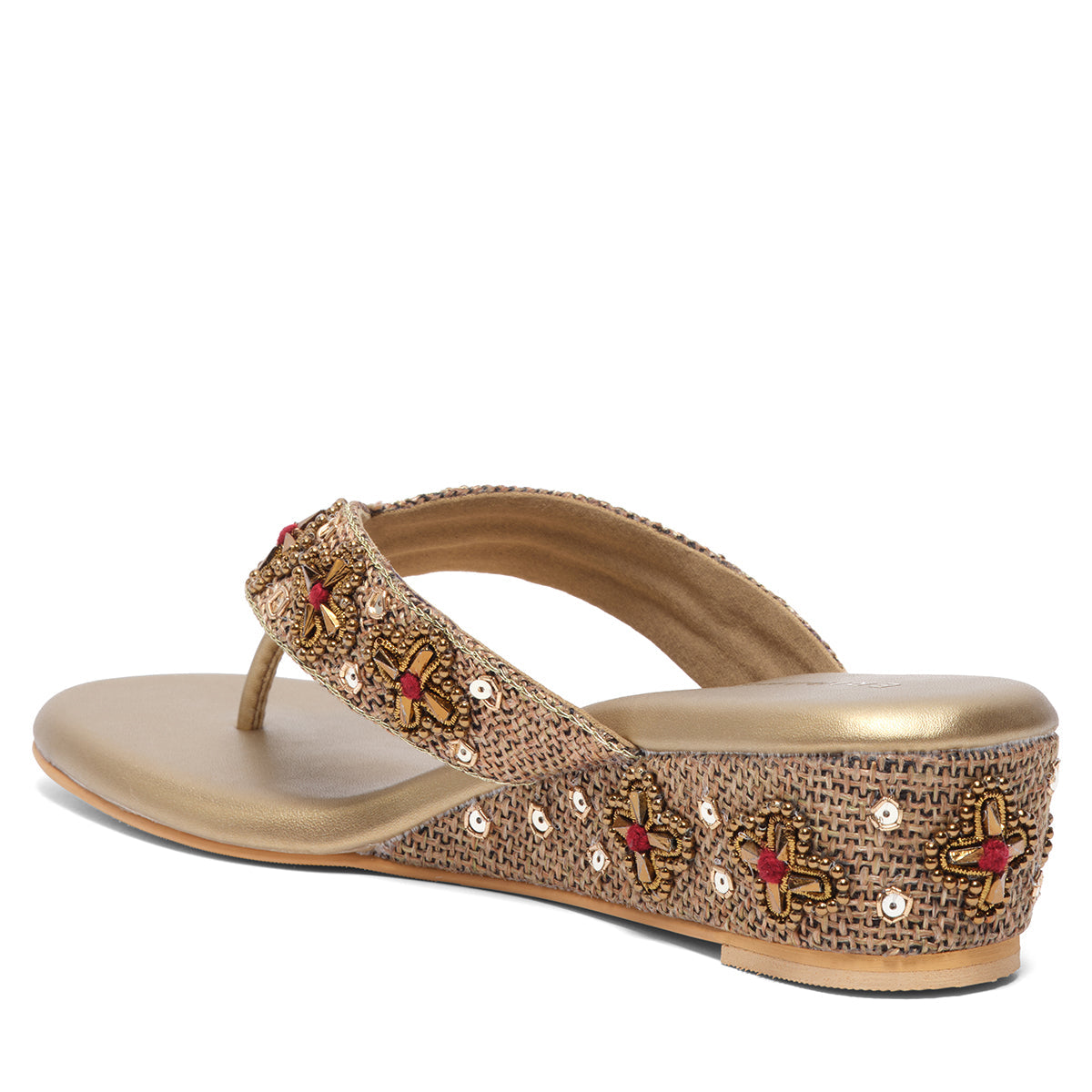 Roohee Embroidered Wedges Mahek Footwear Eridani
