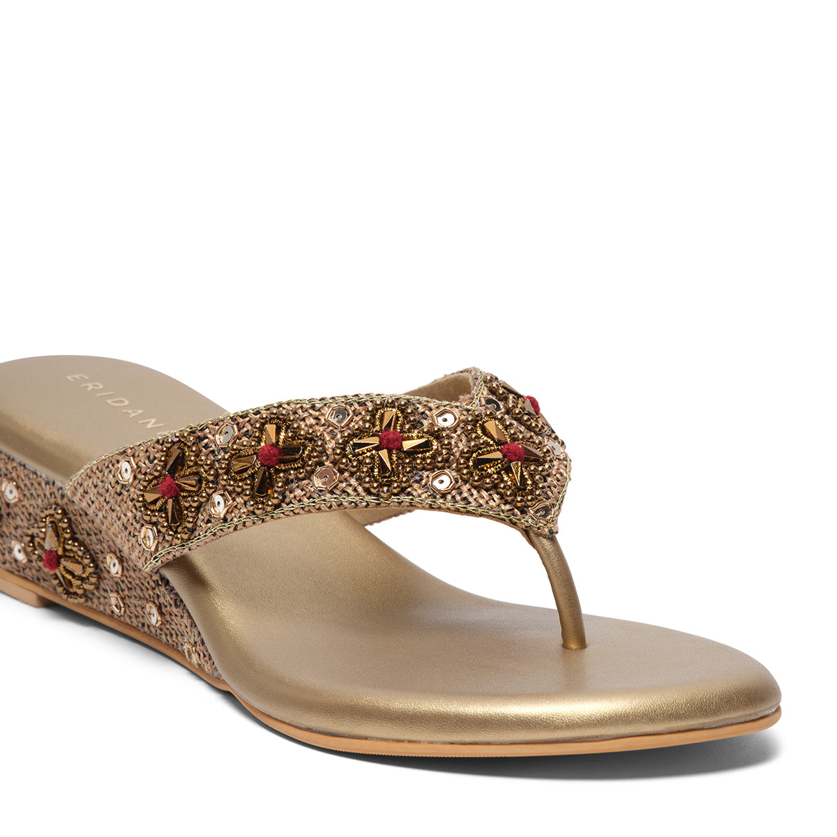 Roohee Embroidered Wedges Mahek Footwear Eridani