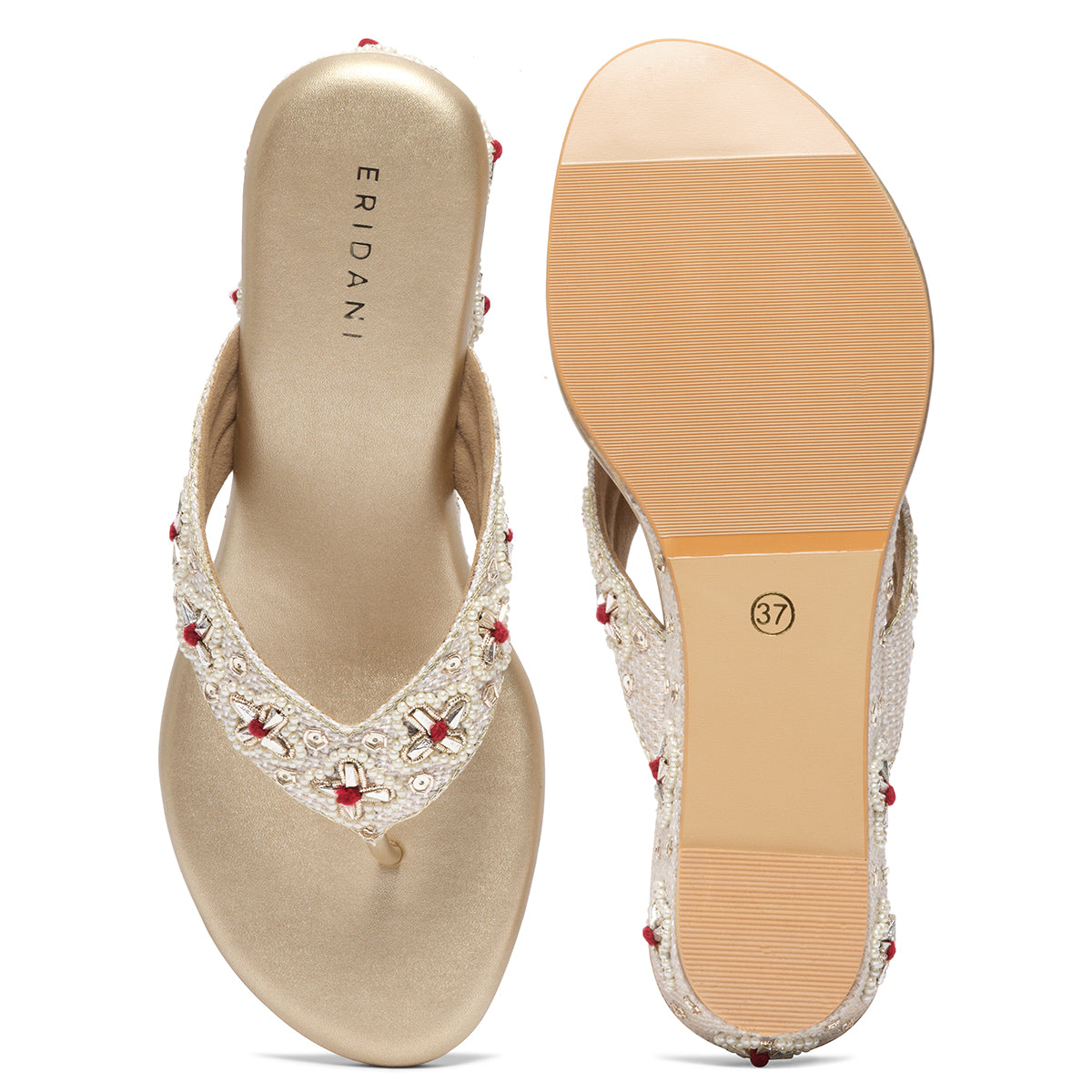 Roohee Embroidered Wedges Mahek Footwear Eridani