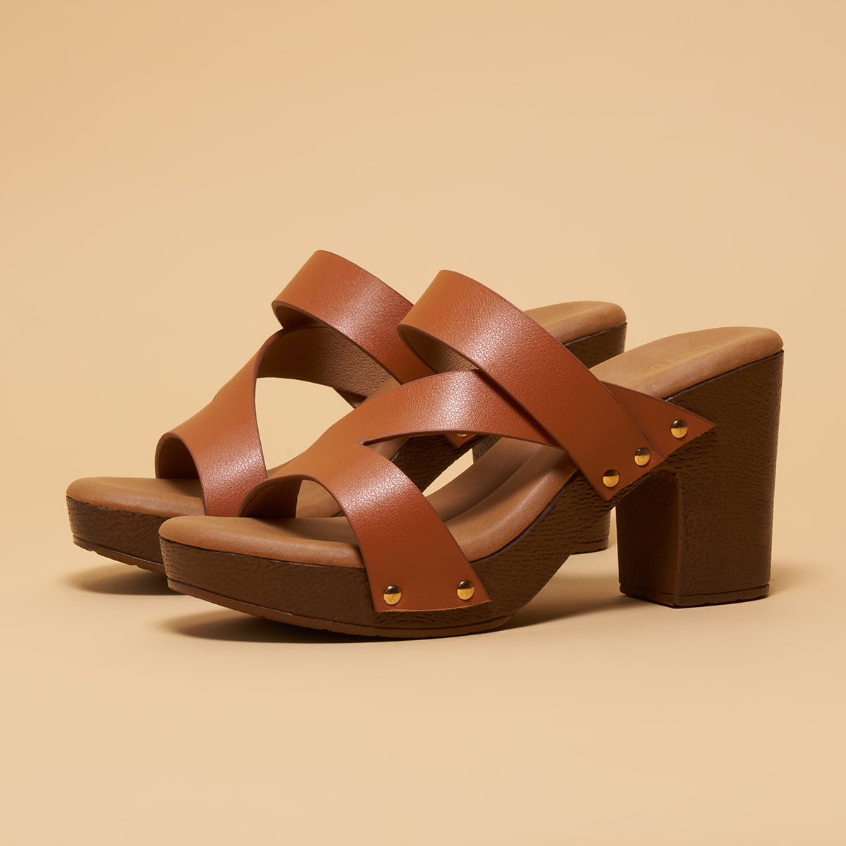 Savia Solid Strappy Heels