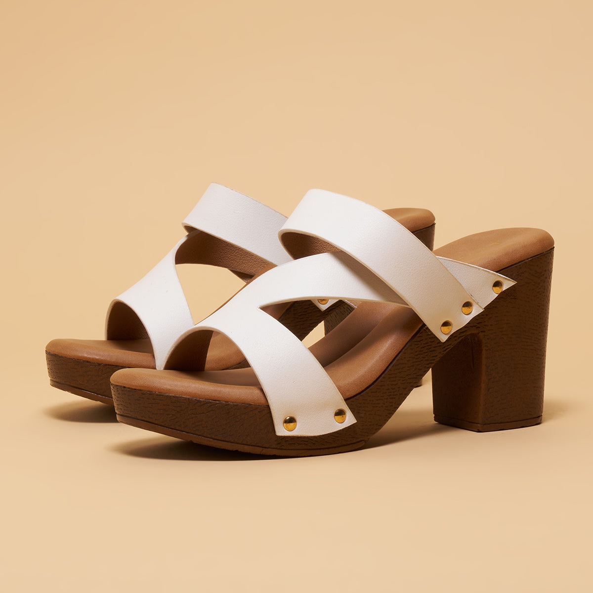 Savia Solid Strappy Heels