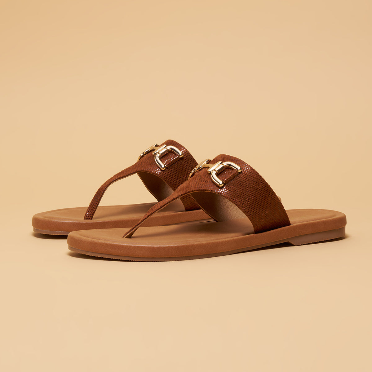 Sepia T-Strap Flats