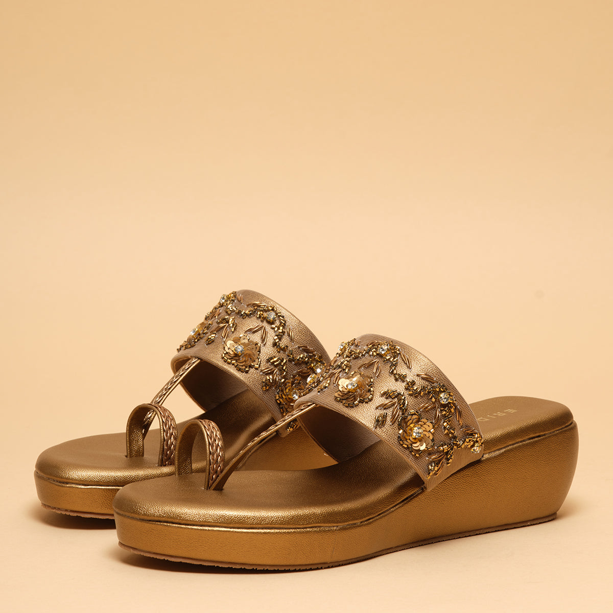 Tarini Embroidered Wedges Macro Footwear Eridani