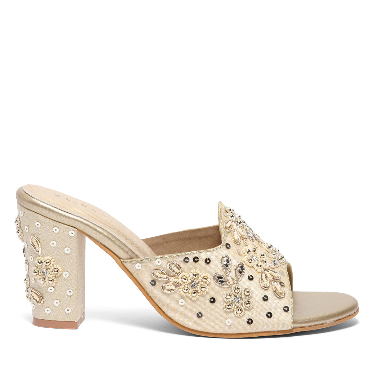 Tiara Embroidered Heels Mahek Footwear Eridani