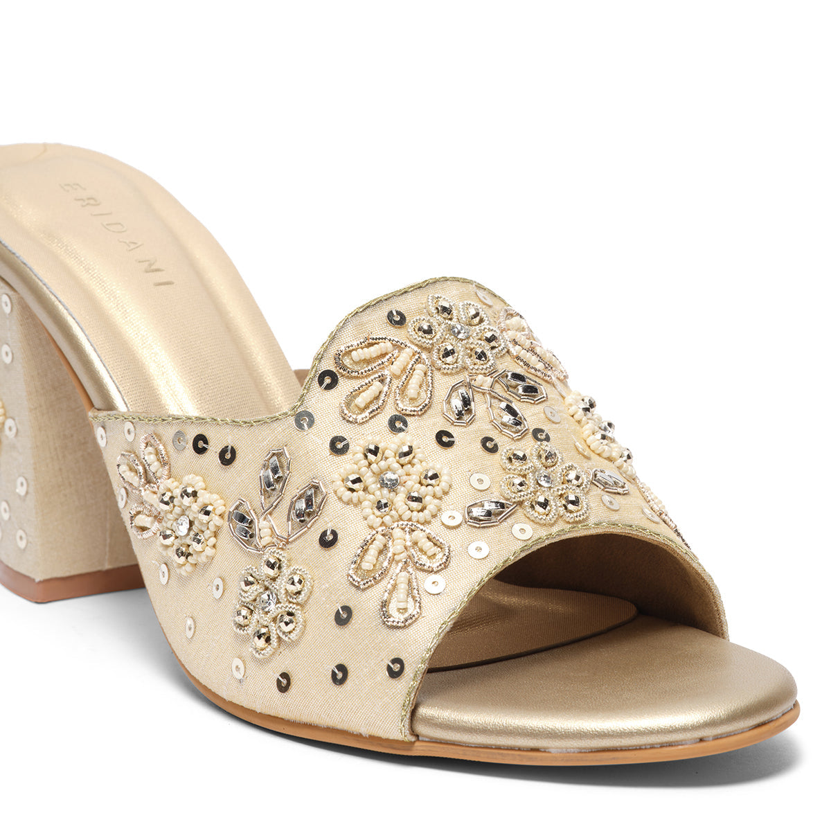 Tiara Embroidered Heels Mahek Footwear Eridani