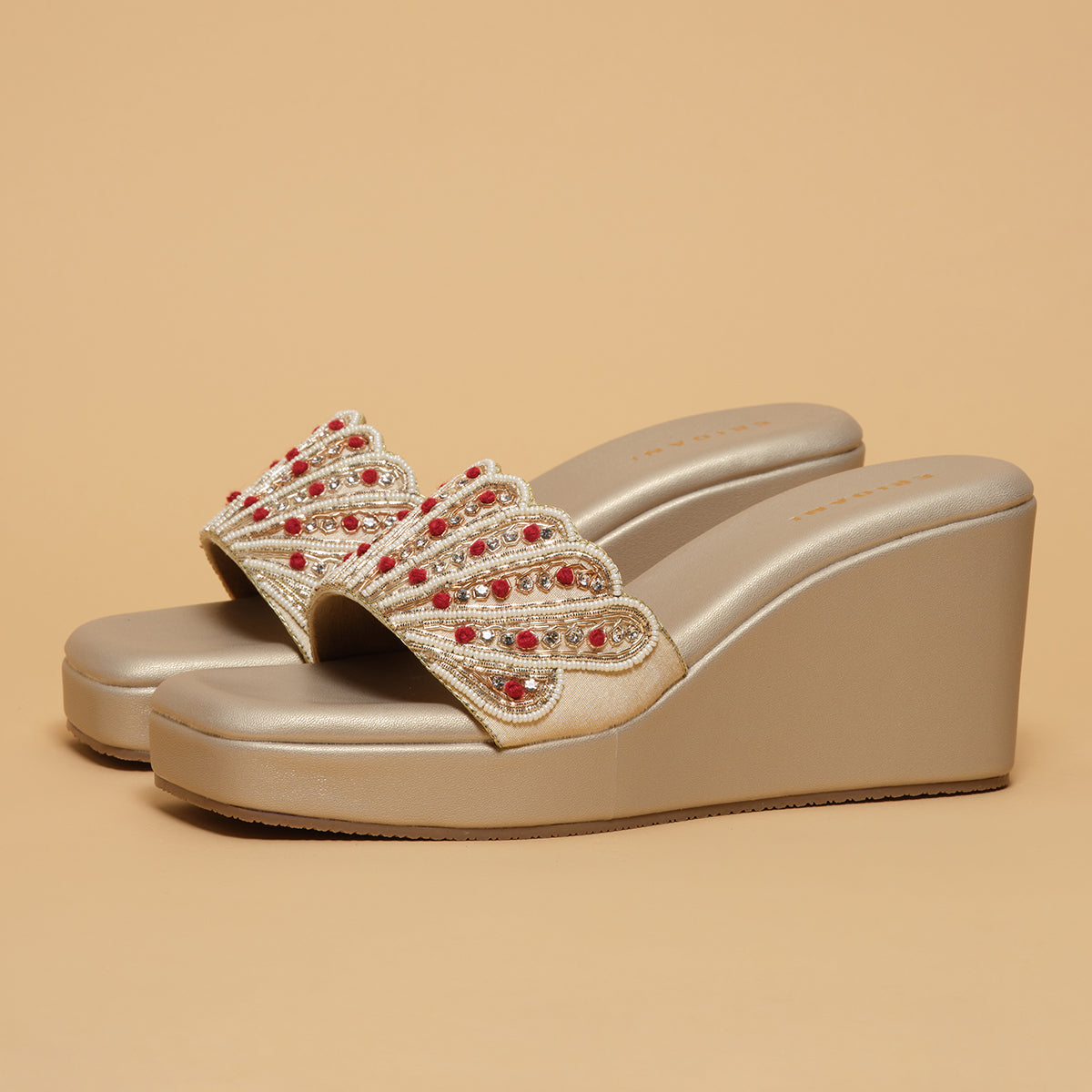 Vanika Embroidered Wedges