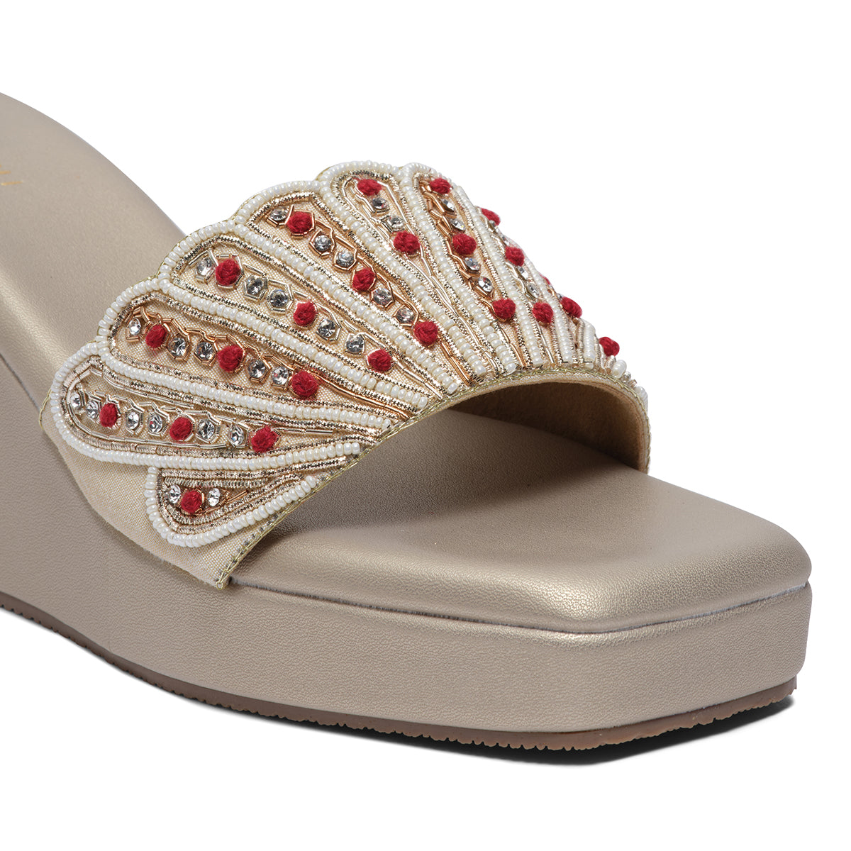 Vanika Embroidered Wedges