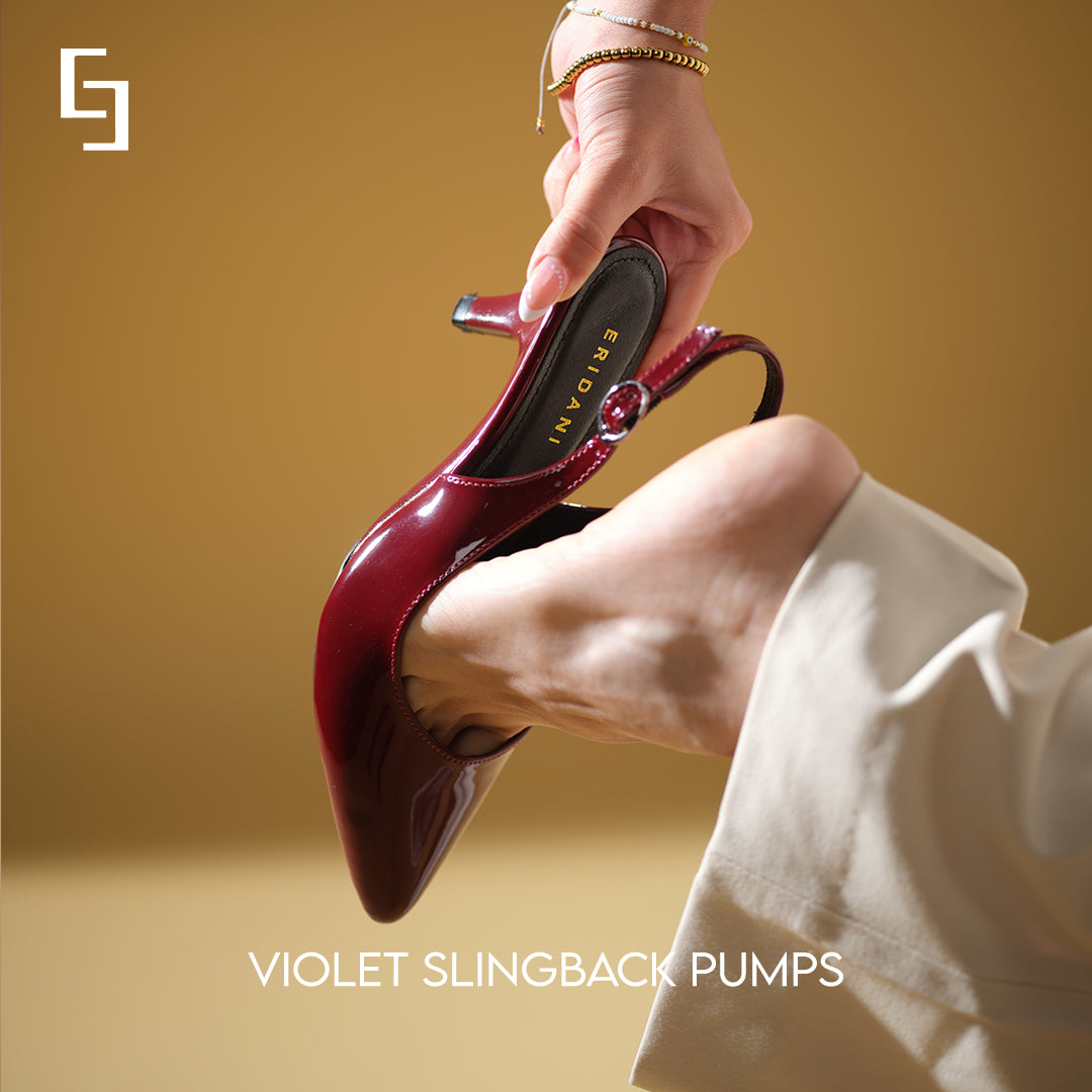 Violet Slingback Pumps