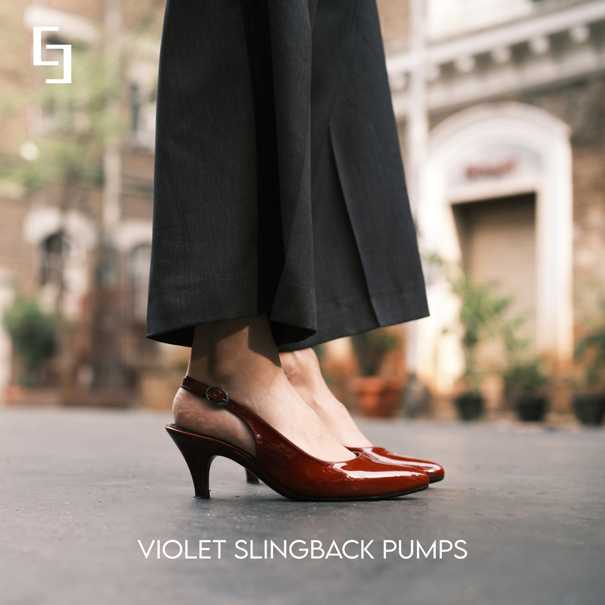 Violet Slingback Pumps