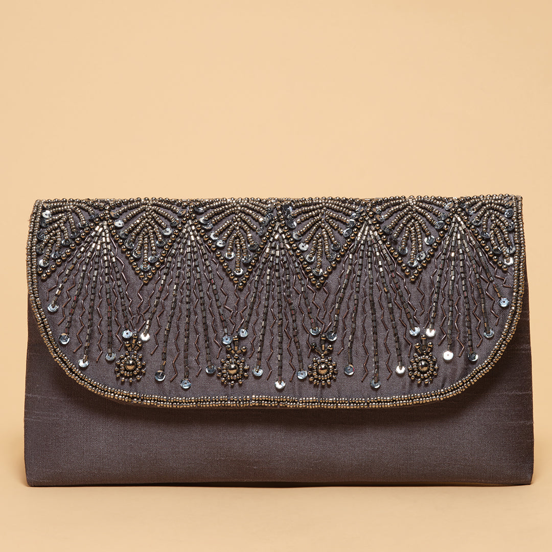 Zyrah Embroidered Clutch