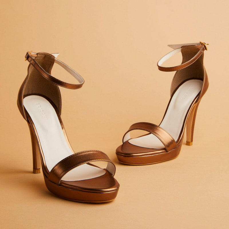 Nova Bronze Metallic Stiletto Heels