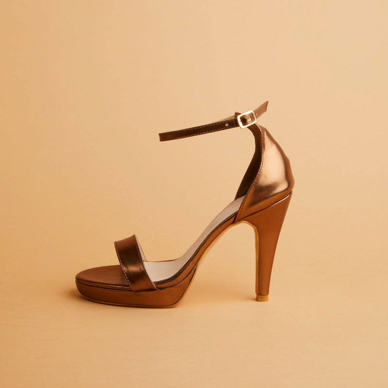 Nova Bronze Metallic Stiletto Heels